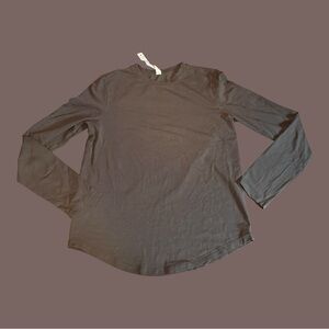 Lululemon Athletica Brown Fitted Long Sleeve Tee Sz 4